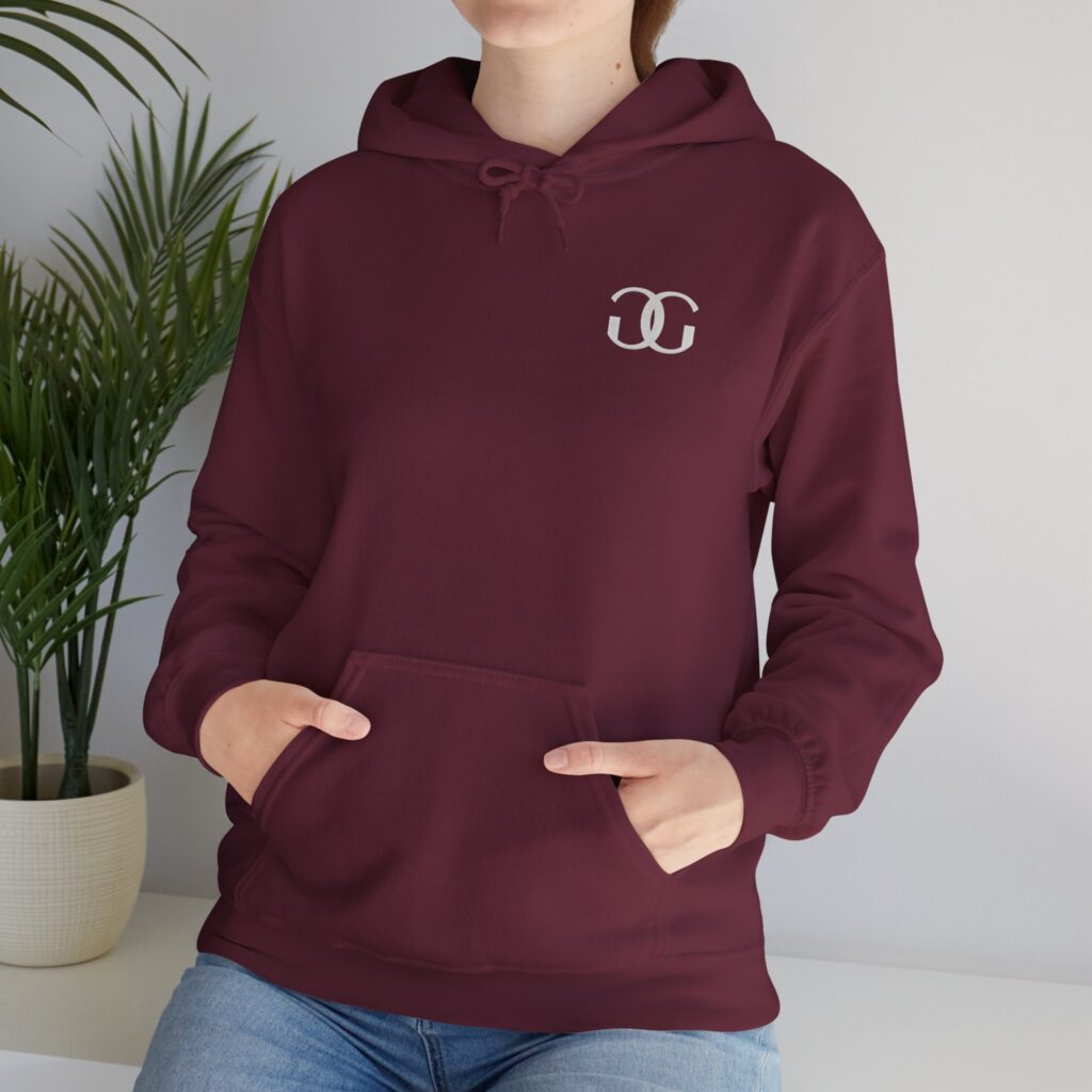 Glam Gustoz Signature Hoodie – White Edition 1 | Soft Aesthetic Self-Care Wear - Image 13