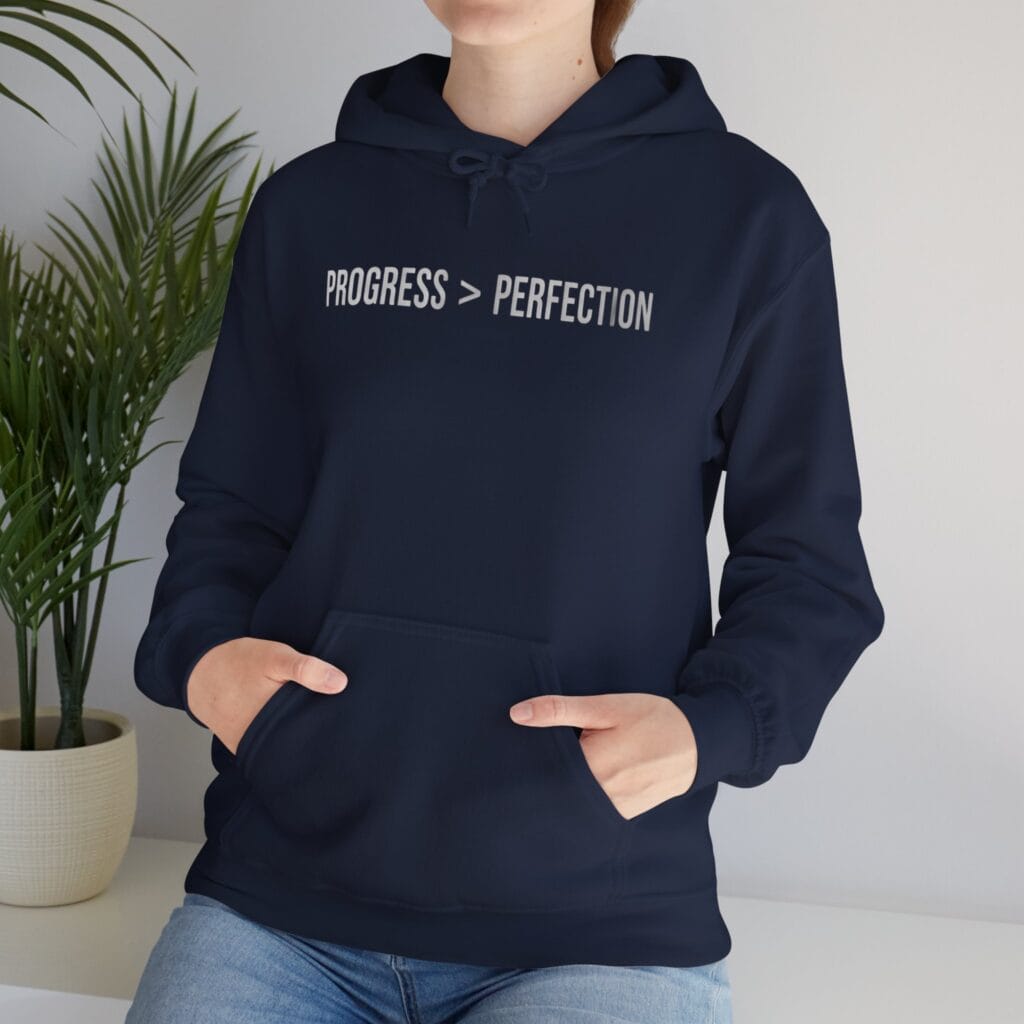 Progress Over Perfection Hoodie 1 – Self-Care Motivation for Creators & Healers - Image 35