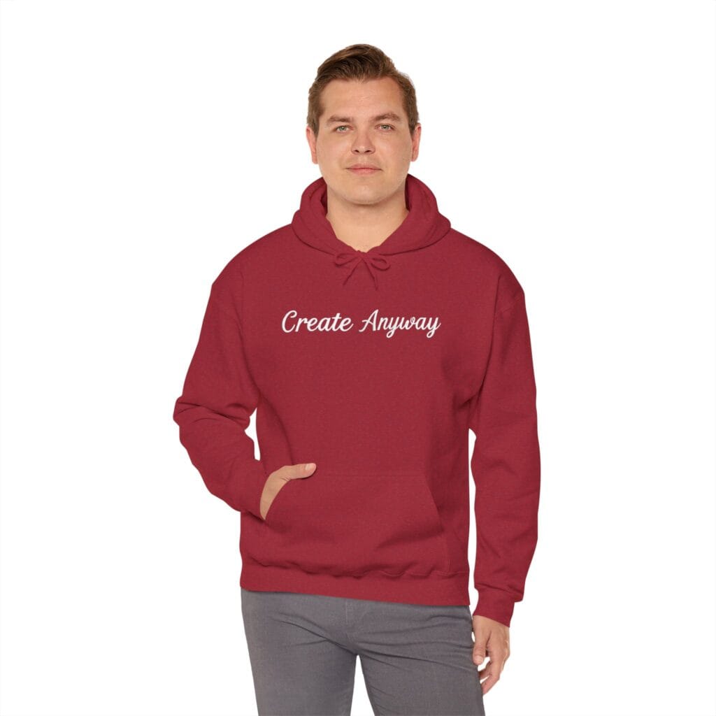 Create Anyway Hoodie 1 – Beat Perfectionism with Every Wear | Mental Health Motivation - Image 49