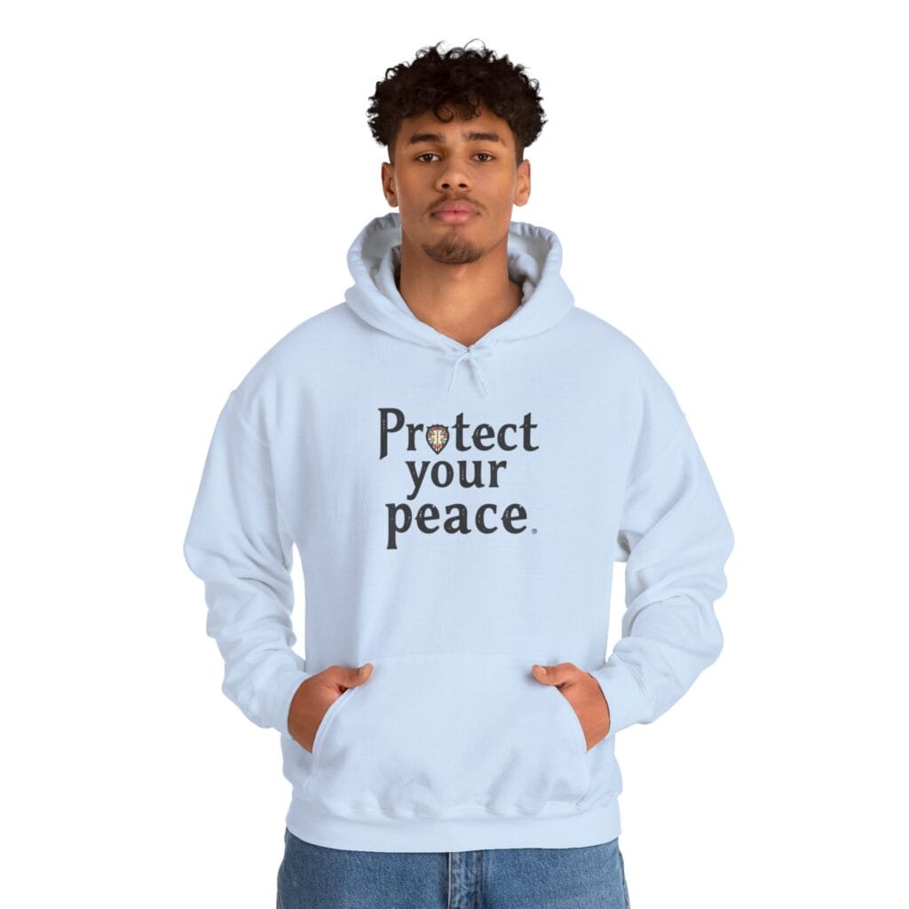 Protect Your Peace Hoodie 1 – Wear Your Emotional Armor Proudly | Mental Health Clothing - Image 12
