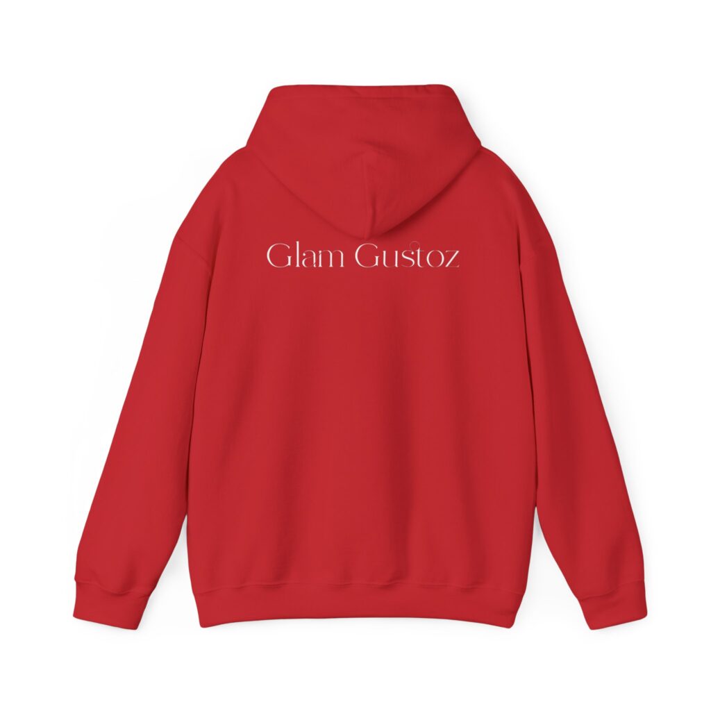 Glam Gustoz Signature Hoodie – White Edition 1 | Soft Aesthetic Self-Care Wear - Image 48