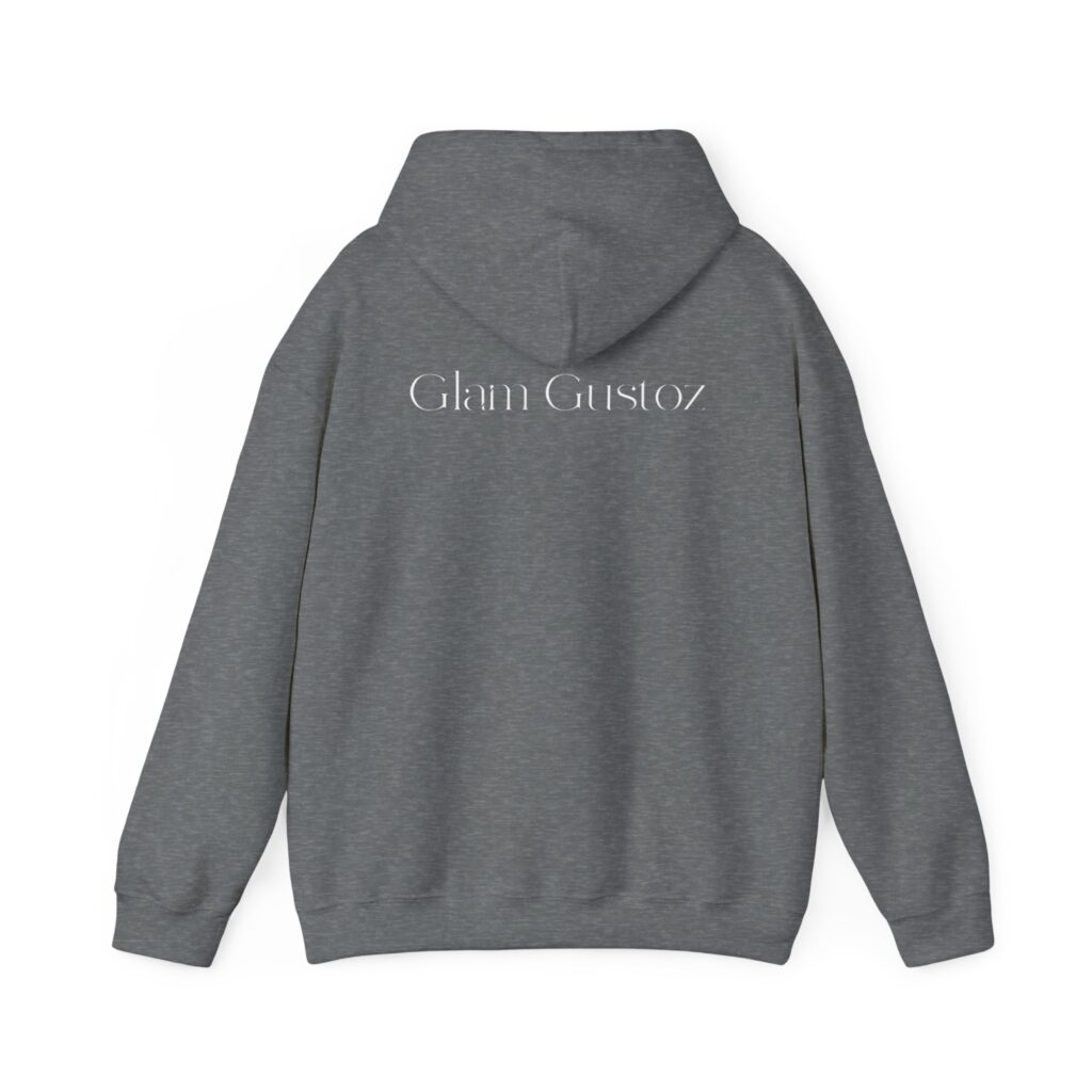 Glam Gustoz Signature Hoodie – White Edition 1 | Soft Aesthetic Self-Care Wear - Image 20