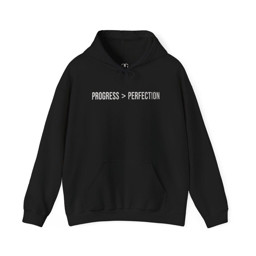 Progress Over Perfection Hoodie 1 – Self-Care Motivation for Creators & Healers - Image 5