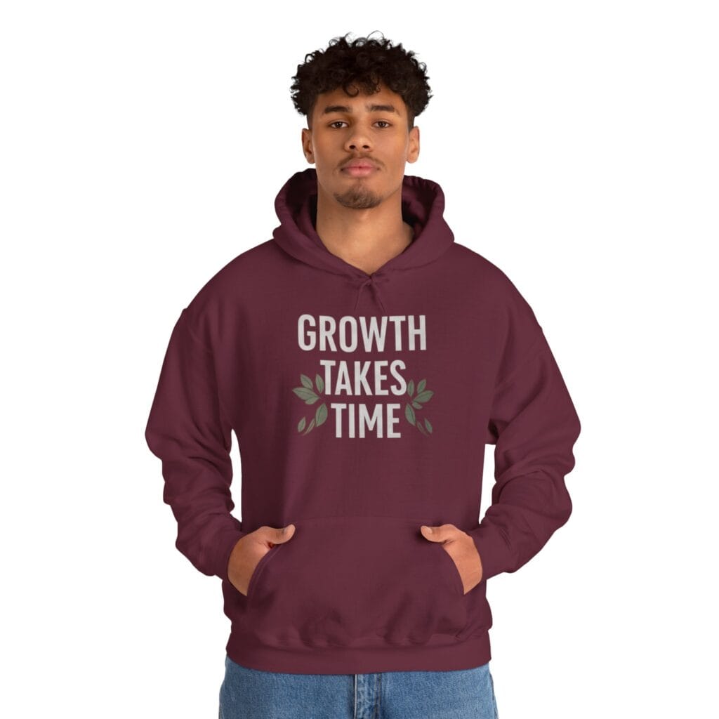 Growth Takes Time Hoodie | Gentle Reminder for Your Healing Journey 1 - Image 9
