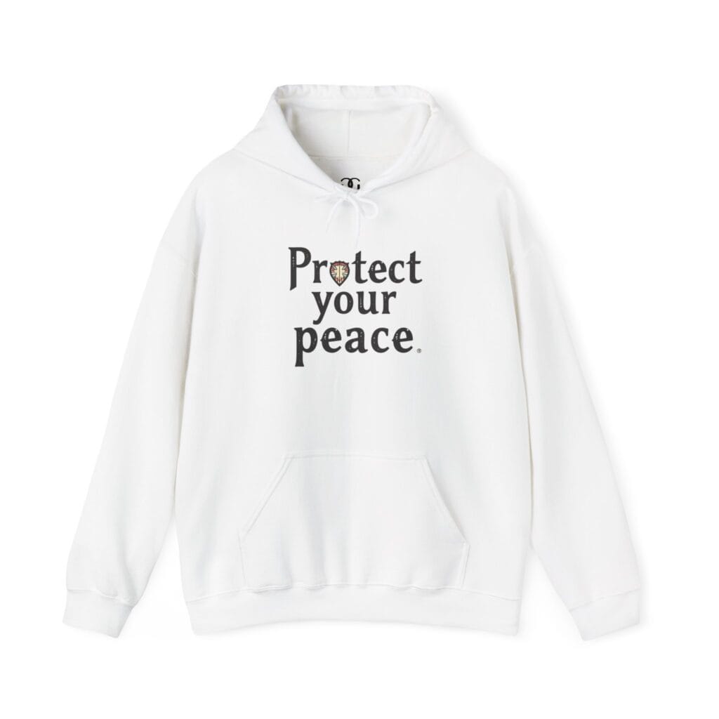 Protect Your Peace Hoodie 1 – Wear Your Emotional Armor Proudly | Mental Health Clothing - Image 2
