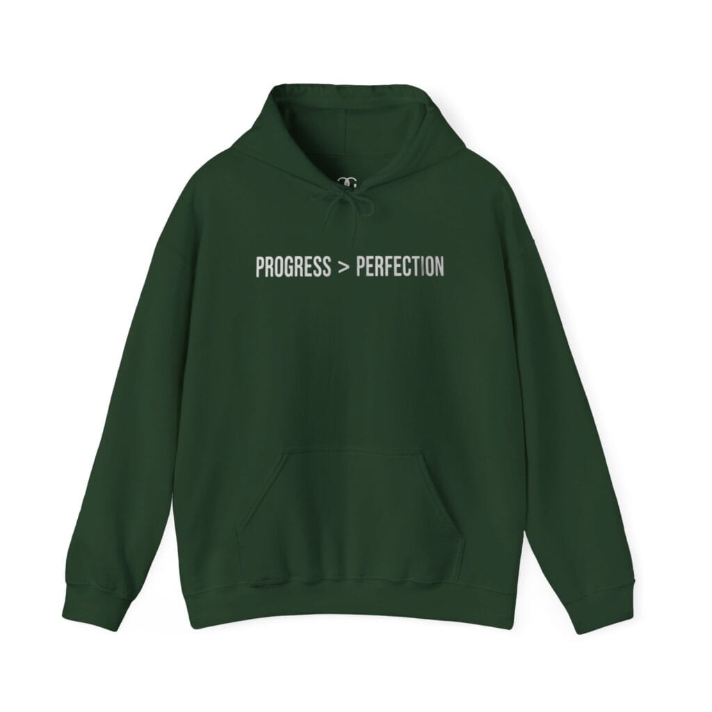 Progress Over Perfection Hoodie 1 – Self-Care Motivation for Creators & Healers - Image 17