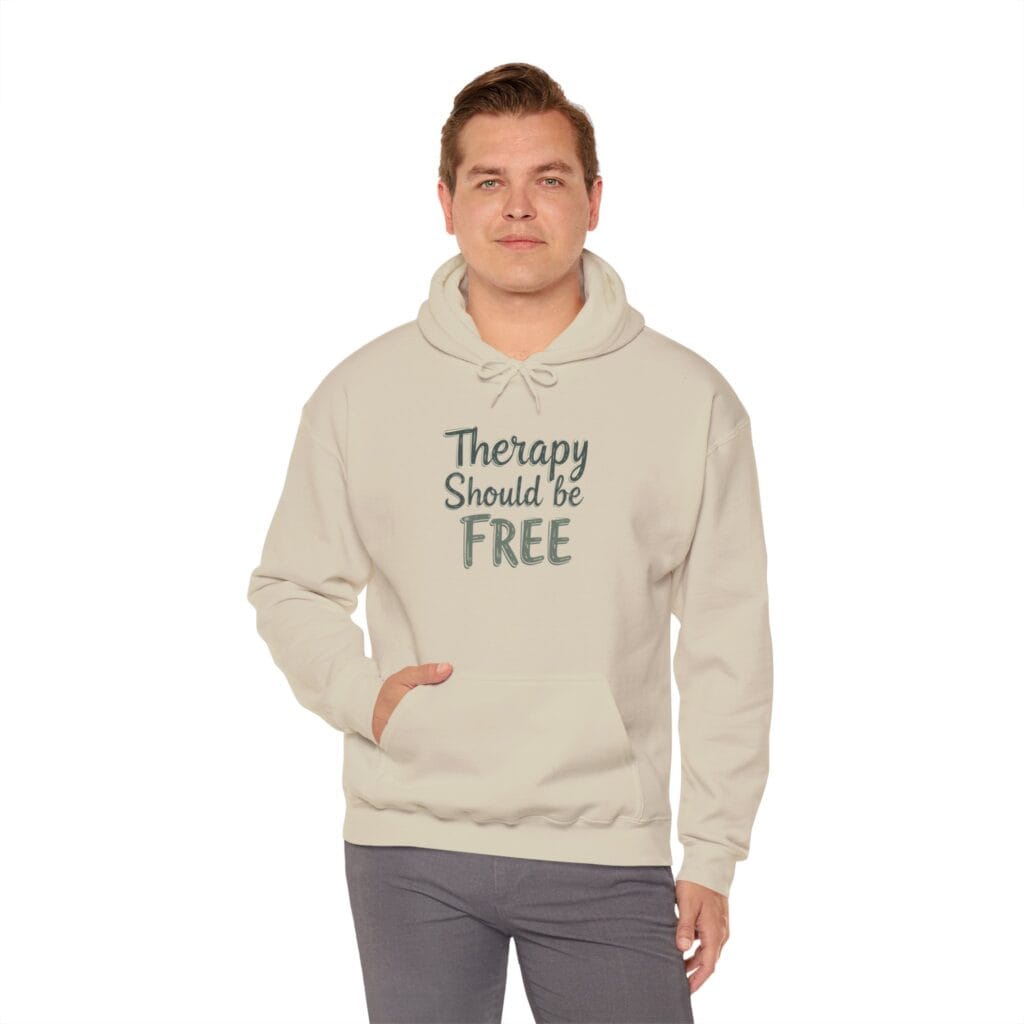 Therapy Should Be Free Hoodie 1 – Mental Health Awareness Fashion for Change - Image 8