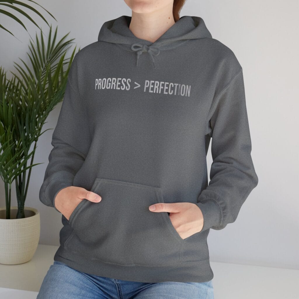 Progress Over Perfection Hoodie 1 – Self-Care Motivation for Creators & Healers - Image 23