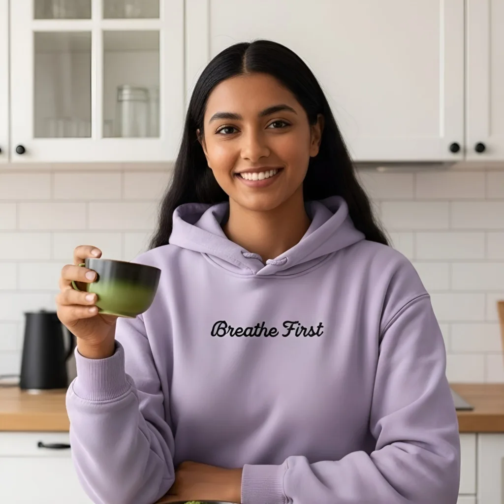 Breathe First Hoodie 1 – Soft Grounding Wear for Anxiety & Overwhelm