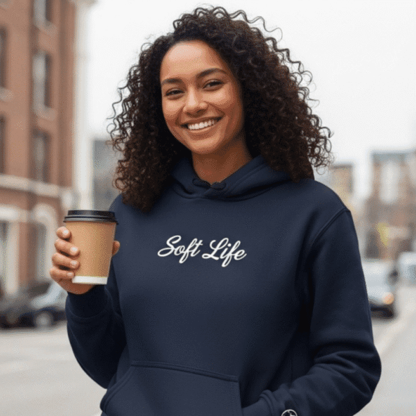 Soft Life Hoodie 1 – Self-Care Clothing for Your Healing Era | Cozy Mental Health Wear