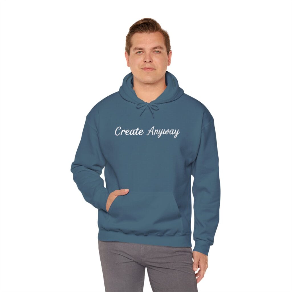 Create Anyway Hoodie 1 – Beat Perfectionism with Every Wear | Mental Health Motivation - Image 29