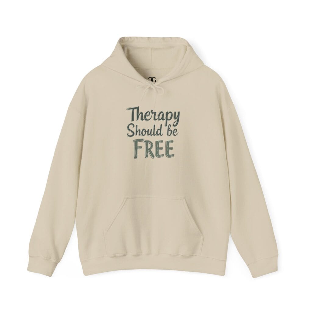 Therapy Should Be Free Hoodie 1 – Mental Health Awareness Fashion for Change - Image 6