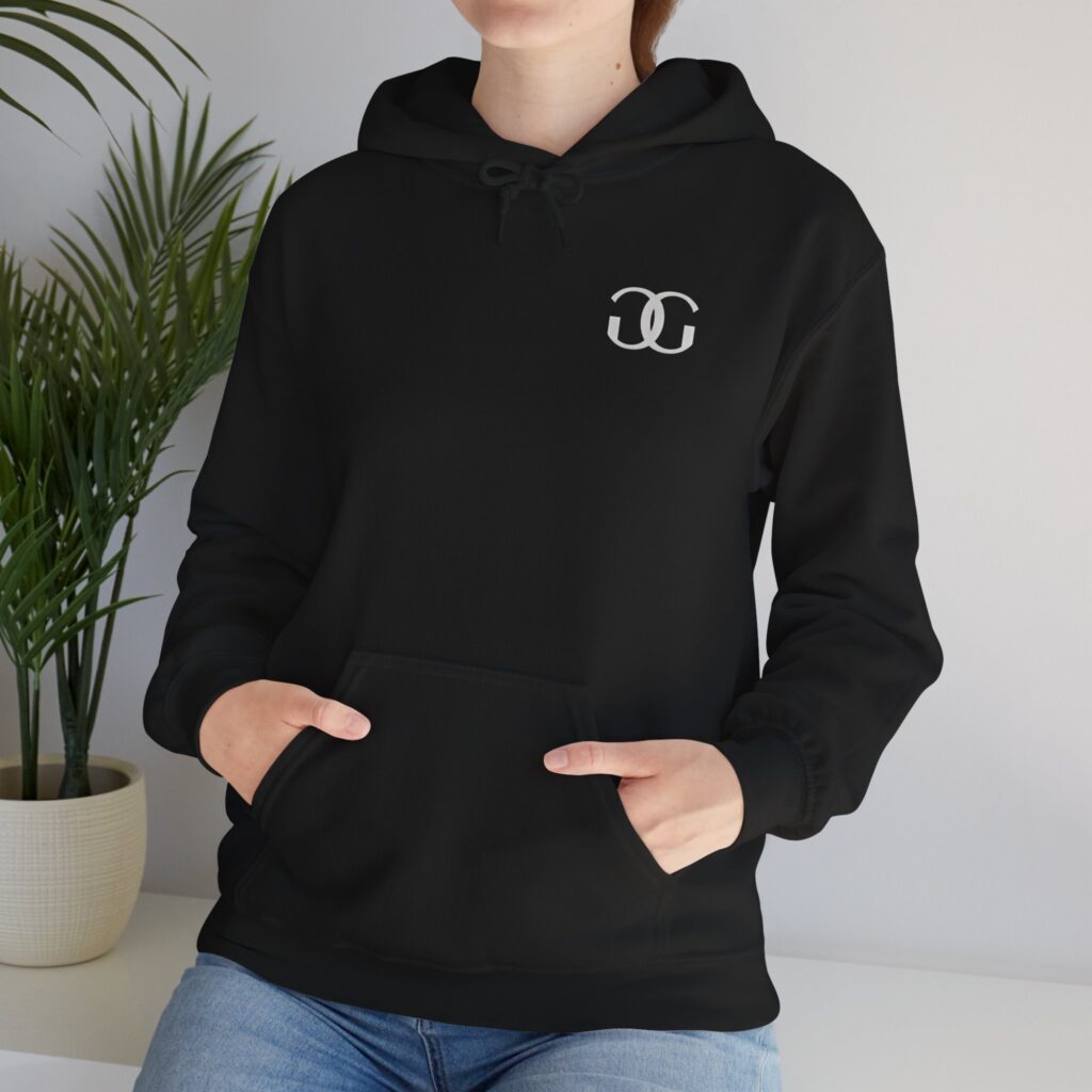 Glam Gustoz Signature Hoodie – White Edition 1 | Soft Aesthetic Self-Care Wear - Image 4