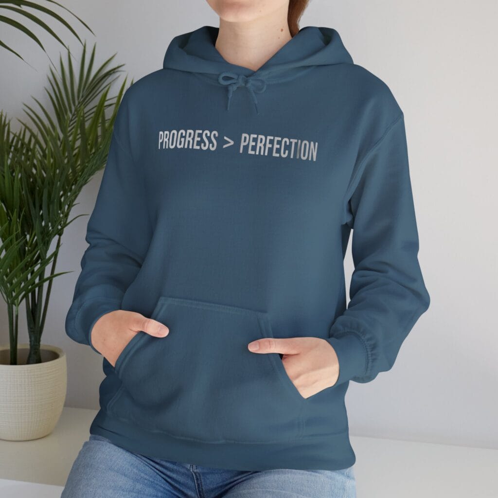 Progress Over Perfection Hoodie 1 – Self-Care Motivation for Creators & Healers - Image 31