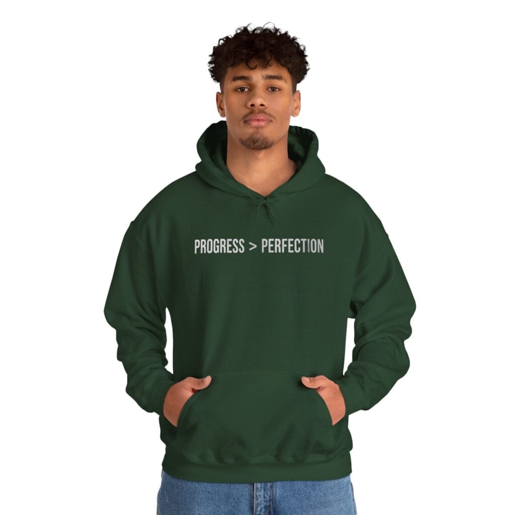 Progress Over Perfection Hoodie 1 – Self-Care Motivation for Creators & Healers - Image 20