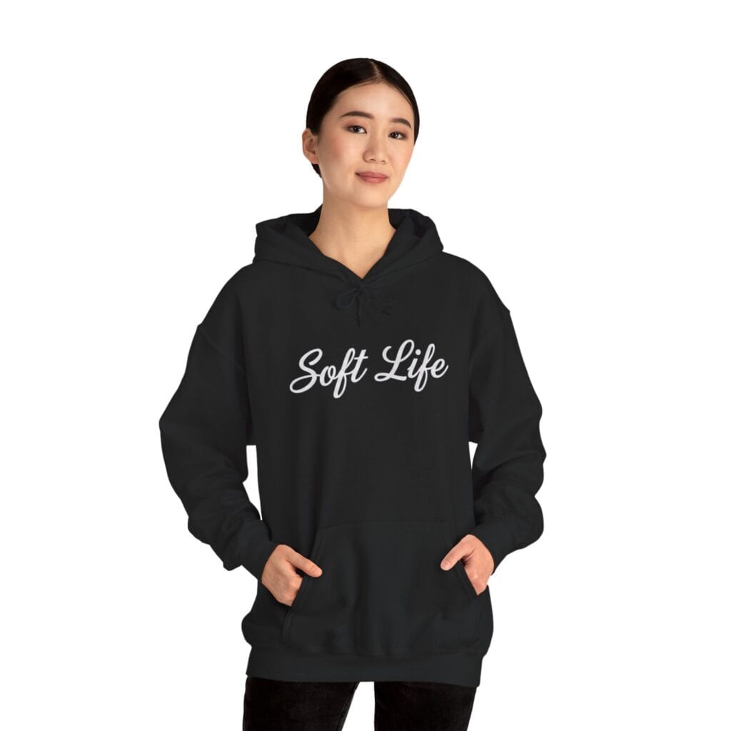 Soft Life Hoodie 1 – Self-Care Clothing for Your Healing Era | Cozy Mental Health Wear - Image 4