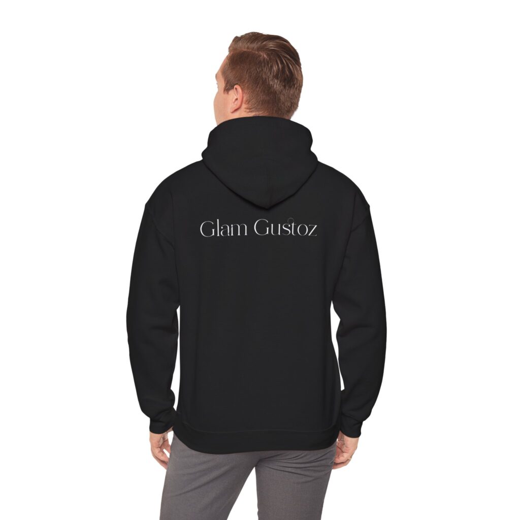 Glam Gustoz Signature Hoodie – White Edition 1 | Soft Aesthetic Self-Care Wear - Image 5