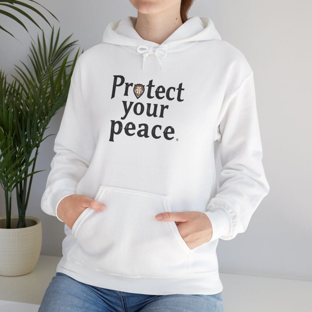 Protect Your Peace Hoodie 1 – Wear Your Emotional Armor Proudly | Mental Health Clothing - Image 5