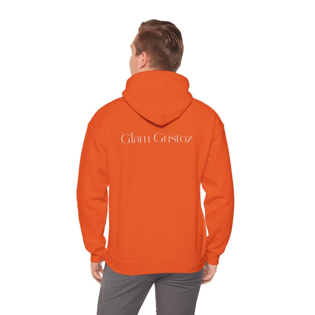 Glam Gustoz Signature Hoodie – White Edition 1 | Soft Aesthetic Self-Care Wear - Image 10