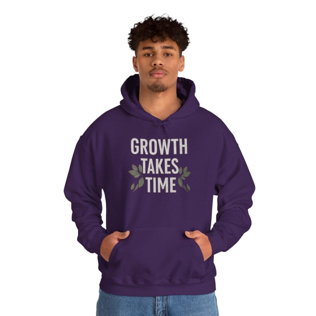 Growth Takes Time Hoodie | Gentle Reminder for Your Healing Journey 1 - Image 29