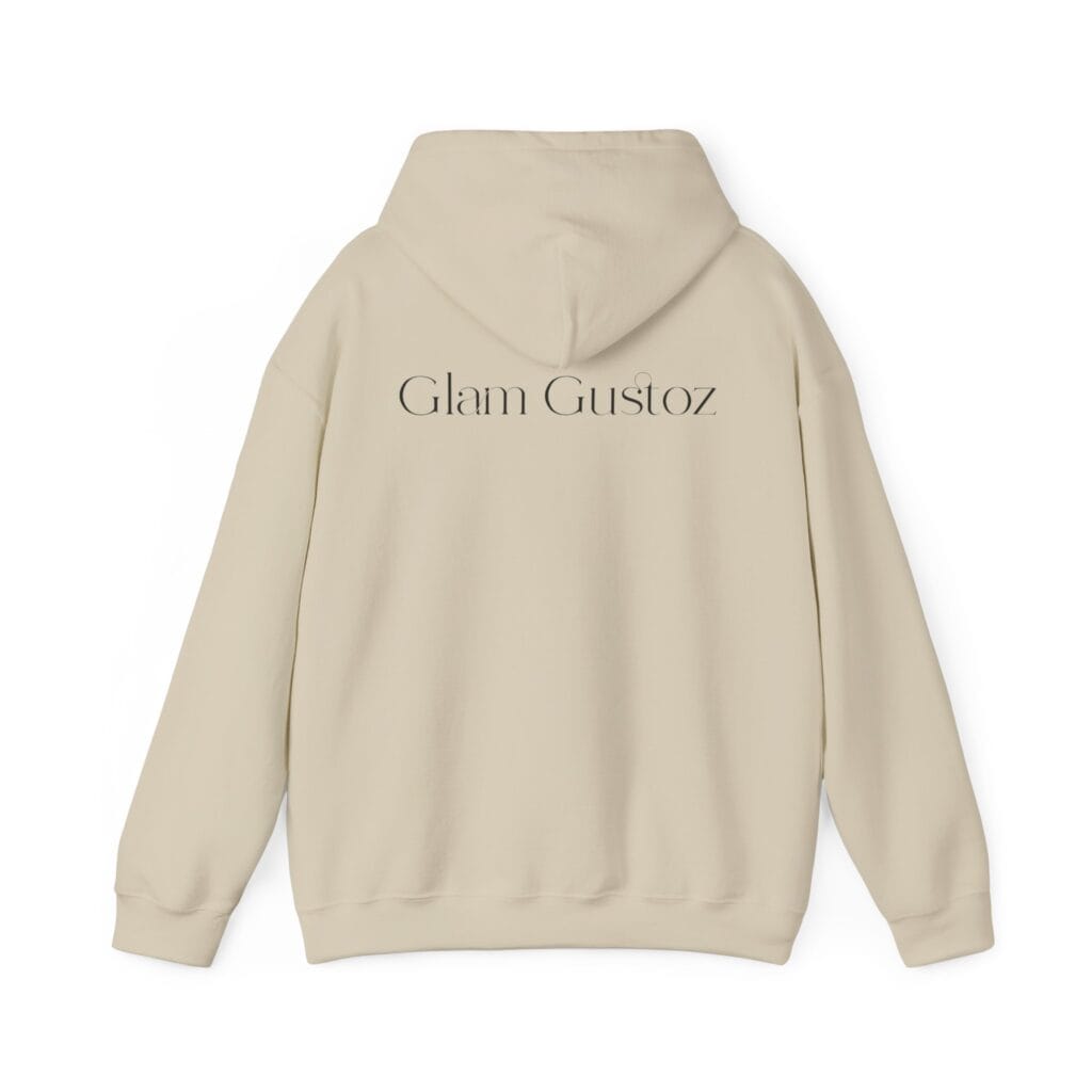 Glam Gustoz Signature Hoodie – Black Edition 1 | Soft Aesthetic Self-Care Wear - Image 3