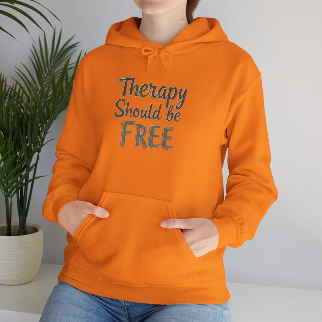 Therapy Should Be Free Hoodie 1 – Mental Health Awareness Fashion for Change - Image 17