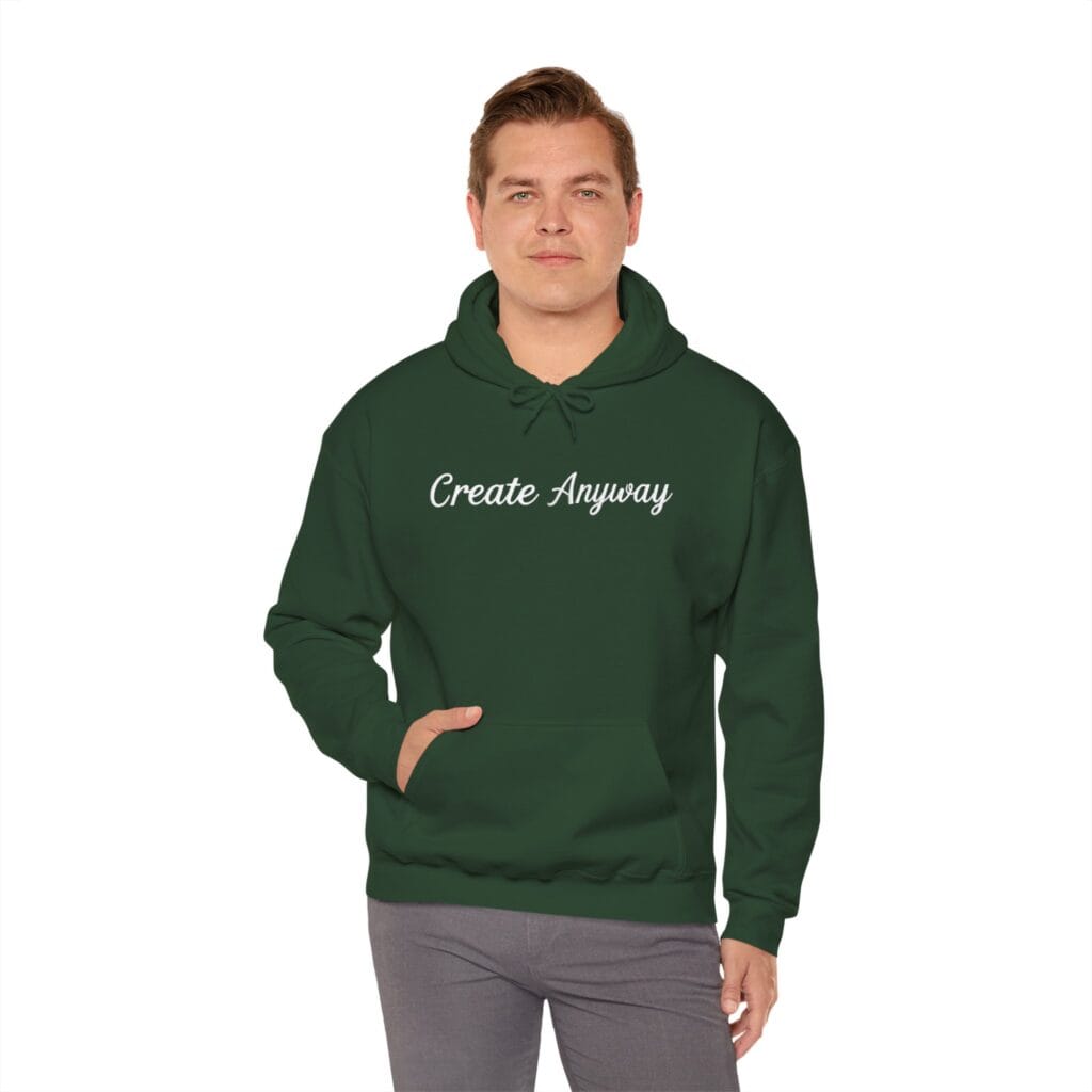 Create Anyway Hoodie 1 – Beat Perfectionism with Every Wear | Mental Health Motivation - Image 17